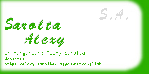 sarolta alexy business card